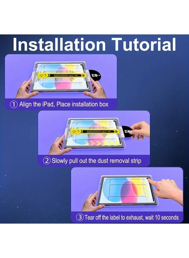 Auto Align iPad 11th Generation Screen Protector 9H Hardness Anti Scratch Dust Removal - Image 4